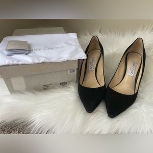 Jimmy Choo Romy 85 black suede pumps size 41.5 (eu)